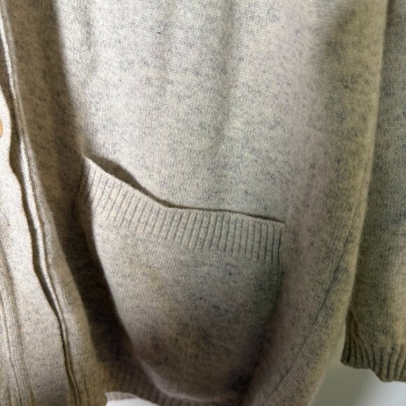 Malo 100% Cashmere Cardigan & Short Sleeve Sweater Set Oatmeal Size Medium - Picture 8 of 14